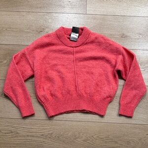 Elegant Coral Turtleneck Sweater